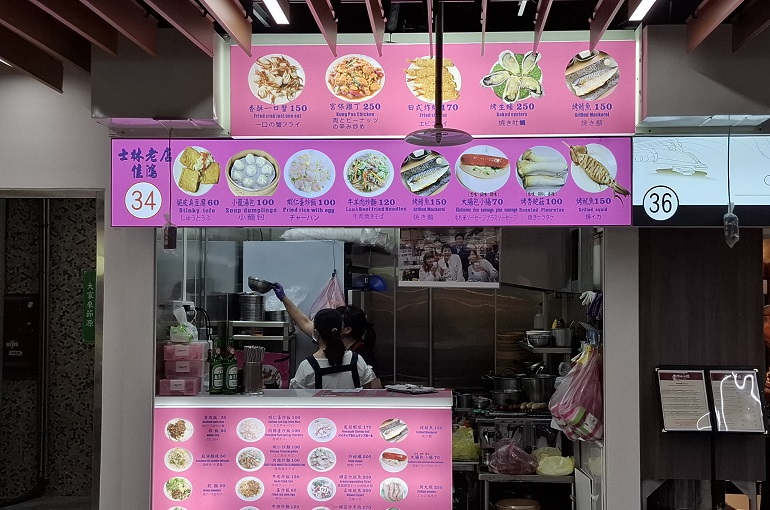 士林市場地下美食街の店舗